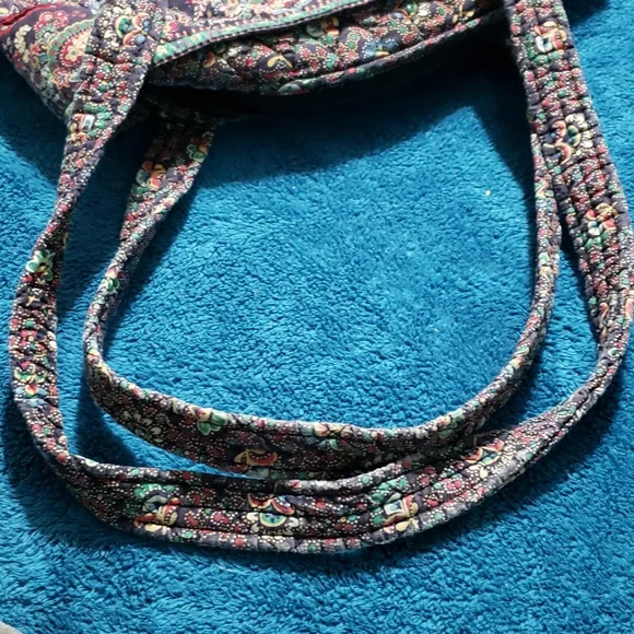 Vera Bradley Retired Collette Black Handbag / Purse (Fall 1995) - Picture 11 of 14